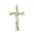  2.75" GOLD WITH BLACK ST. BENEDICT CRUCIFIX 